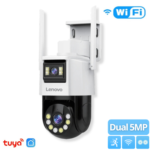 Câmera de Segurança Lenovo DUAL 5MP + Cartão de Memória 64GB